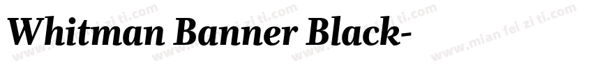Whitman Banner Black字体转换